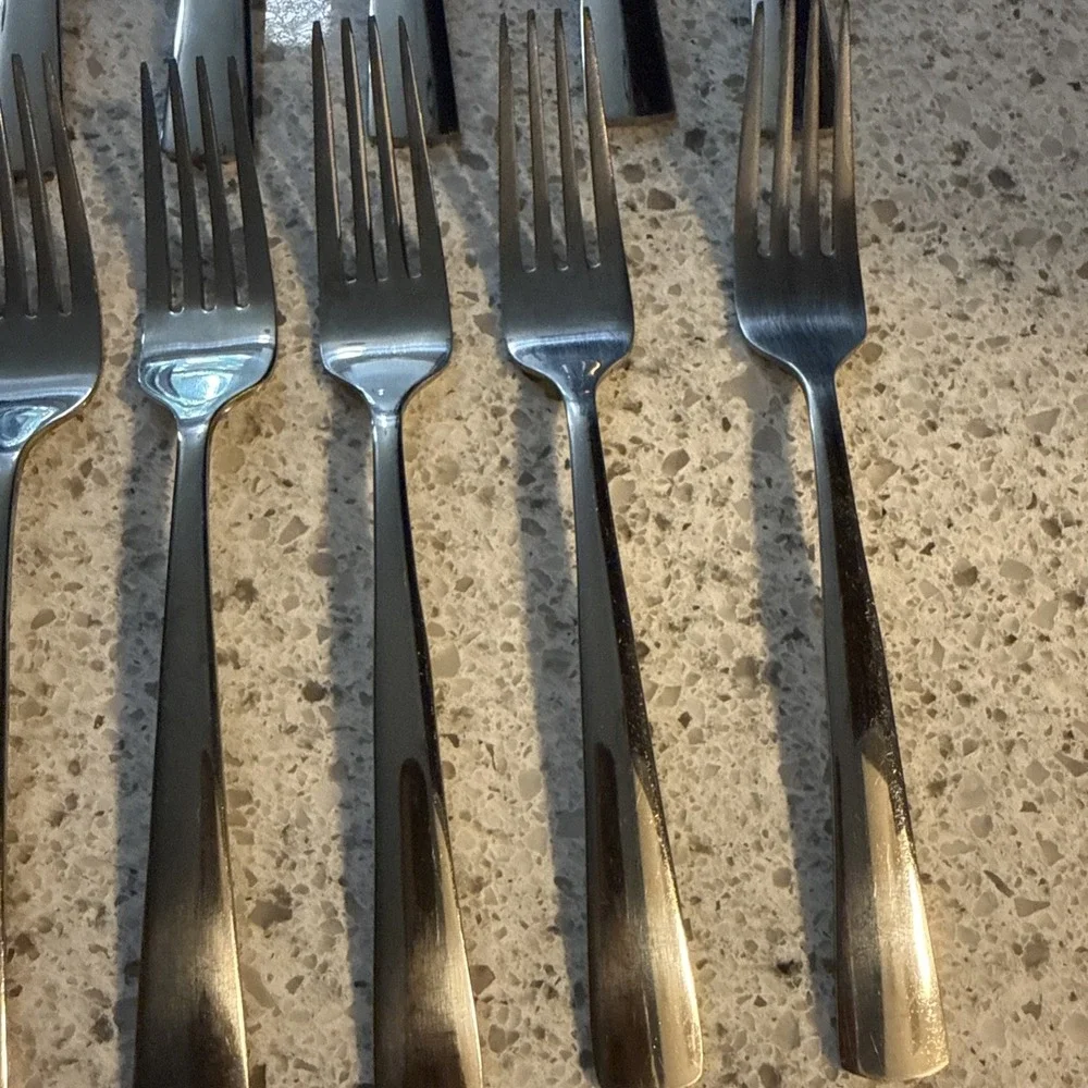 Oneida ANDERSON/DOWNING Stainless Steel 6 Dinner Forks & 6 Salad Forks